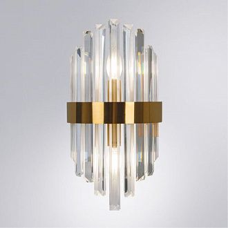 Настенный светильник 40 см, Arte Lamp Fedelta A1068AP-2PB, латунь