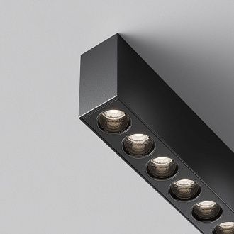 Потолочный светильник 25 см, 20W, 3000-6000K, Maytoni Points C066CL-20W3-6K-B, черный