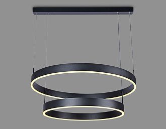 Светильник подвесной 60*75 см,  119W, 3000К, черный, белый матовый Ambrella Acrylica Original FA6618