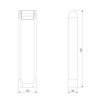 Ландшафтный поворотный светильник DORS LED 3000K IP54 35163/F черный Elektrostandard  4690389219313, a072078