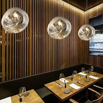 Подвесной светильник Tom Dixon Melt Pendant Silver D50 50*50* см, 1*E14*40W, ImperiumLoft 40.2599, Серебристый