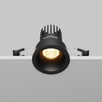 Встраиваемый светильник DL115-10W-2.7K-B **-8,2 см, *LED*10W, K, Maytoni technical Dip DL115-10W-2.7K-B, Черный, вр 6 см