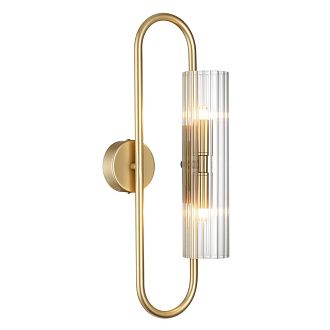 Бра 17,5*40 см, 2*G9 Lumion TORONTO 6560/2W золотой, прозрачный