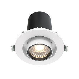 Встраиваемый светильник 9,5*9,8 см, LED*10W, 4000 К, Hidden DL045-01-10W4K-W Maytoni Downlight, Белый, вр 7,5 см