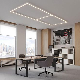 Светильник 61*4*6- см, 1*LED*20W, 3000/4000/6000K, Novotech Fatto Over 359602, белый,  линейный с переключателем цветовой температуры