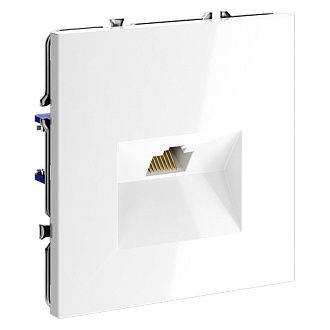 Розетка компьютерная встраиваемая Voltum S70 RJ45 кат.6, белый  пластик  VLS060101