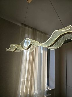 Подвесной светильник 100*30*50-150 см 40W, 4000K, 13 м2, Aployt VIOLA APL.659.03.40, латунный