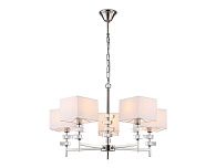 Подвесная люстра с абажурами **85- см, 5*E14*40W, K, Ambrella Light High Light LH71321, никель