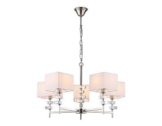 Подвесная люстра с абажурами **85- см, 5*E14*40W, K, Ambrella Light High Light LH71321, никель
