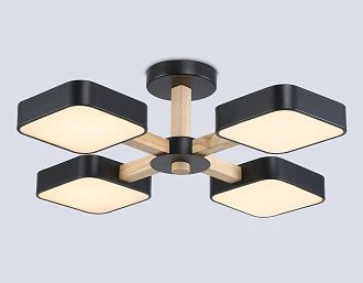Люстра светодиодная на штанге **16- см, **W, 3000-6000K, Ambrella Light Comfort FL4880, черный, дерево