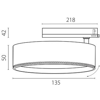 Светильник Quattro TRIAC *13,5*5 см, *35W, 3000K, Lightstar Alta Pro A5736TRIAC, Белый