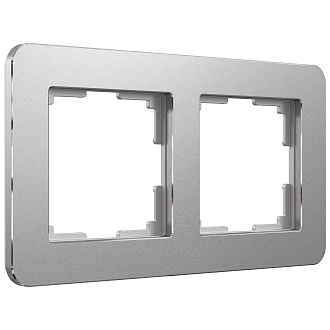 W0022606 Рамка на 2 поста Platinum, алюминий Werkel, 4690389184444