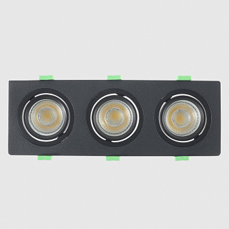 Встраиваемый светильник 26 см, Crystal Lux CLT 002C3 BL V2, черный, вр 23,5*8 см
