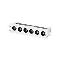 Светильник встраиваемый 13*3,2*4,7 см, *9W, 4000K, Lightstar Guarda 080246, Белый; Черный