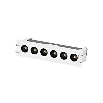 Светильник встраиваемый 13*3,2*4,7 см, *9W, 4000K, Lightstar Guarda 080246, Белый; Черный