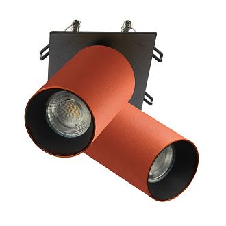 Встраиваемый светильник 18*9*-12 см, 2*GU10*10W, Citilux Axel CL512D24, Оранжевый