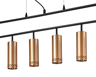 Подвесной светильник 9*90*150 см, 6*E14 черный Vele Luce Brio VL5794P06