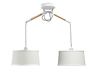 Светильник подвесной 85.4 х 33 х 44-130 см Mantra Nordicia 4930 Белый/Дерево