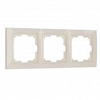 W0032003 Рамка на 3 поста Snabb basic, слоновая кость Werkel, 4690389161391