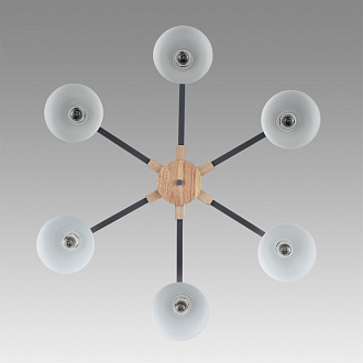 Люстра потолочная 79,5*35 см, 6*E27 Lumion COLANGE 8096/6C серый