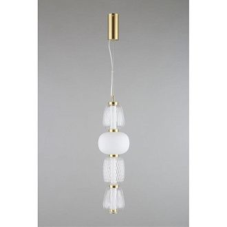 Подвесной светильник 17*100-190 см, 1*LED, 29W, 3000K, Aployt Simonet APL.318.16.29, латунный