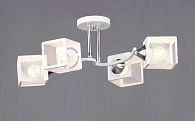 Люстра L615 x W400 x H195, мм, 4*40W (160W), WT+CH (Белый+Хром) Rilon 6398/4 WT+CR
