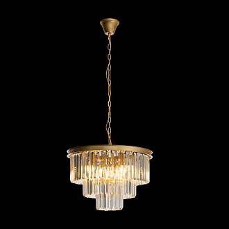 Подвесная люстра Loft IT Prism Clear 10019/500C, диаметр 50 см, золото