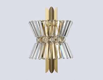 Бра с хрусталем 31*18*46- см, 2*E14*40W, K, Ambrella Light High Light LH41029, латунь