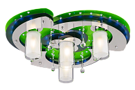 Люстра Ø620 x H200, мм, 4*40W (160W), GN+CR WT(Зелёный+Хром) Sfera Sveta 8354/4 GN+CR WT