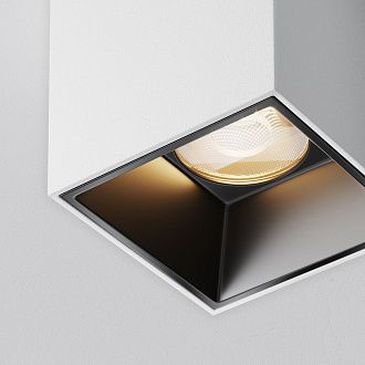 Потолочный светильник 5,3*5,3-6 см, LED*5W, 3000K, Maytoni Alfa LED 50° C064CL-5W3K-SQ-WB, Белочерный