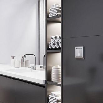 W0011865 Рамка на 1 пост Stark, серебряный матовый Werkel, 4690389194931