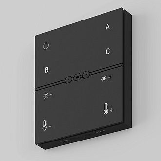 Беспроводная панель управления 9,1*8,6*1,5 см, Maytoni Technical Lighting control DRC034-8-B черный
