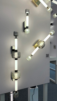 Люстра 115*13*164,5 см, 1 LED*40W, 3000 К, Odeon Light Kliff, черный 5427/40L