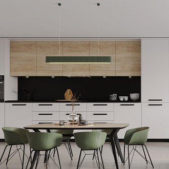 Светильник подвесной светодиодный с переключателем цв.температуры, длина провода 2м 6,6*120*8,8 см, LED 28W 3000, 4000, 6000K Novotech Yeso 359404 белый