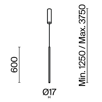 Подвесной светильник 1,7*1,7*375 см, LED, 11W, 4000К, Maytoni Halo MOD246PL-L12BK черный