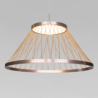 Подвесной светильник 60*60*50-185 см, LED*40W, 3000K, Eurosvet Cesta 40017/1 LED, коричневый, a069288