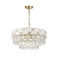 Люстра 50*50*150 см, E14 12*11*40W,  К, Odeon Light Chessi 5076/11, золото/прозрачный/белый