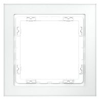 Рамка стеклянная Voltum S70 на 1 пост, белый,матовый,стекло Стекло/пластик матовая VLS110102