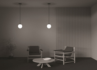 Светильник 20 см, 5W, 4000K, Maytoni Luna P039PL-5W4K-20INS-B, черный