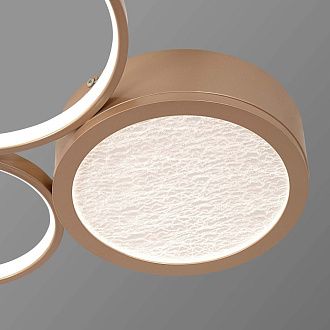 Потолочный светильник 48*6 см, 3*LED, 65W, 7000K, F-Promo Campus 4681-3C, золотой матовый