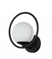 Бра F-Promo Oportet 2787-1W, D165*W200*H200, Каркас черного цвета, плафон из стекла кремового цвета