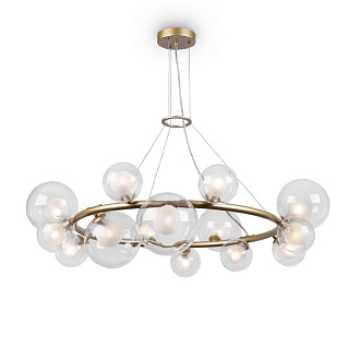 Подвесная люстра Freya Duo FR5139PL-14MG, диаметр 87 см, золото