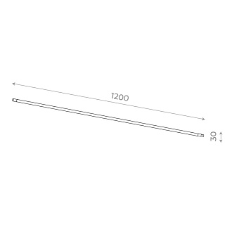 Коннектор 120*3*3 см, ST-Luce Techno ST1653.439.00 черный