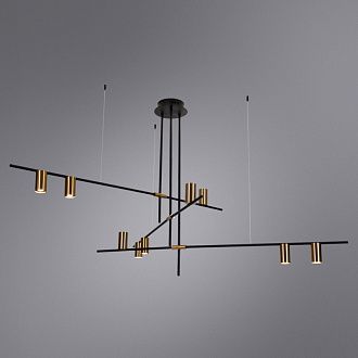 Подвесная люстра Divinare Tilda 1126/04 PL-9, черный-латунь
