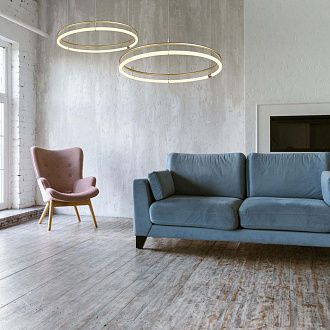 Подвесная люстра 80*20-150 см, 8*LED, 30W, 4000K, Favourite Girth 4629-8P, золотой