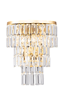 Бра 350*200*370, 4*E14, 40W NewRgy Cristallo W2752E/4A GOLD+CLEAR, Золото+прозрачный