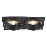 Встраиваемый светильник 18 см, Crystal Lux CLT 044C2 BL-BL-GO, черный-золото, вр 6,2*15 см