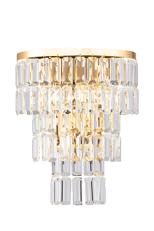Бра 350*200*370, 4*E14, 40W NewRgy Cristallo W2752E/4A GOLD+CLEAR, Золото+прозрачный