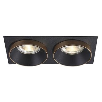 Встраиваемый светильник 18 см, Crystal Lux CLT 044C2 BL-BL-GO, черный-золото, вр 6,2*15 см