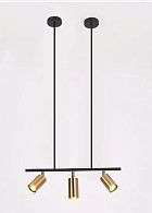 Подвесной светильник Long John L55 86*21*21 см, 3*GU10*30W, ImperiumLoft LINO01, Латунь, Чёрный
